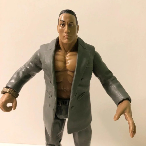 2000 The Rock Jakks Pacific Titan Tron Live WWE Wrestling Figure and Chair - Picture 3 of 15